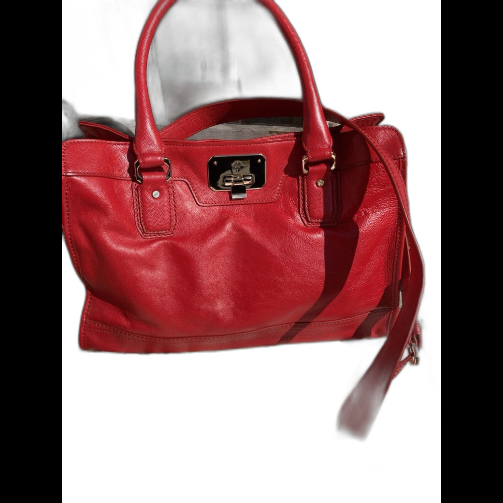 Cole Haan Red soft Leather Bayleen Shoulder & Crossbody  Bag Purse w/ Slip Bag